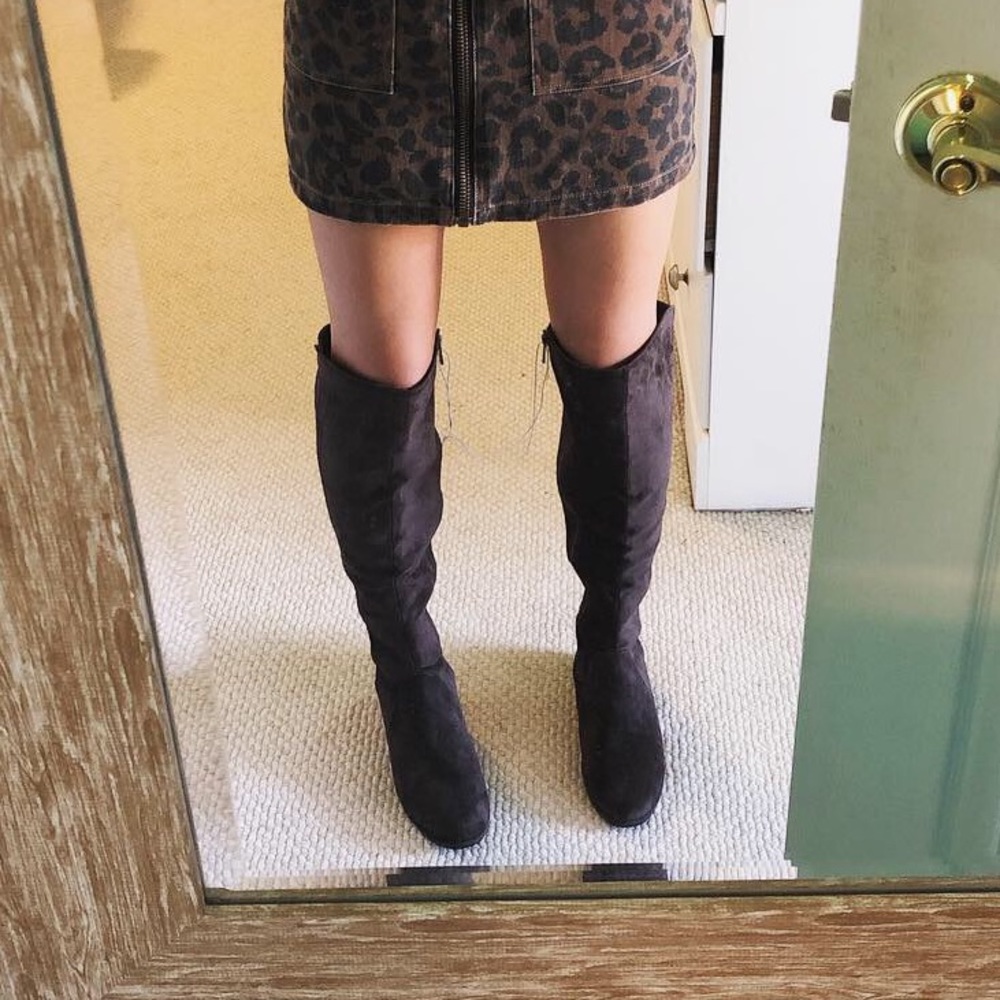 Brown Suede Knee high boots